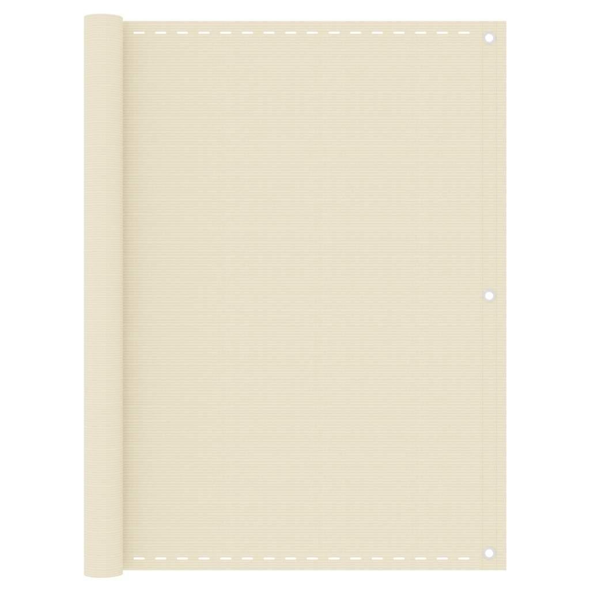VIDAXL Ecran de balcon creme 120x400 cm pehd