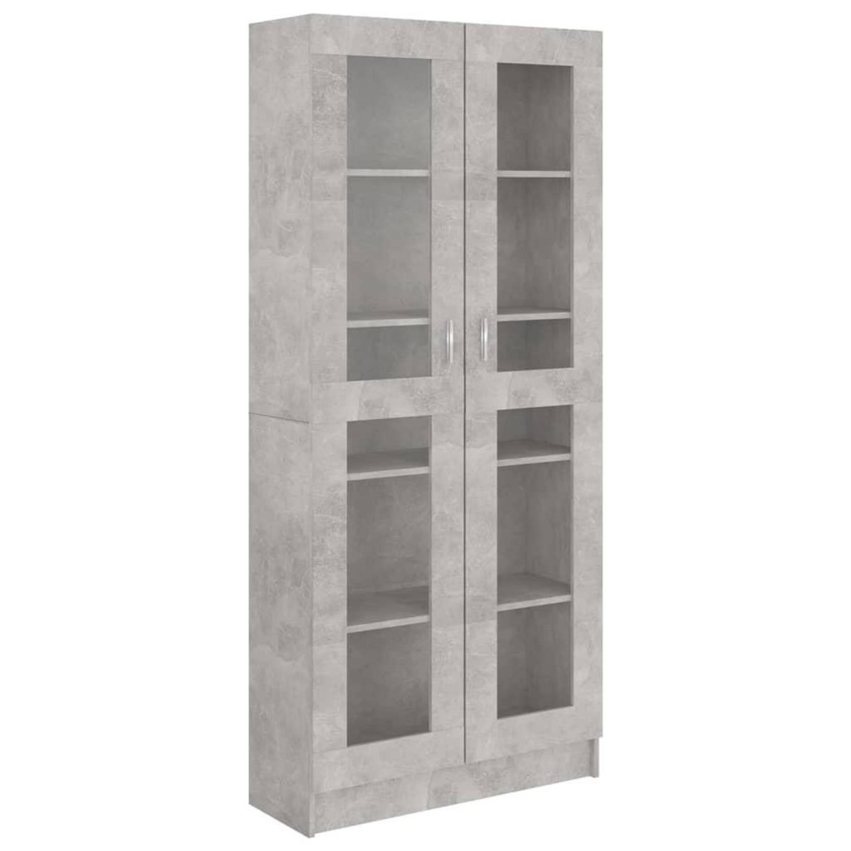 VIDAXL Armoire a vitrine Gris beton 82,5x30,5x185,5 cm Bois ingenierie