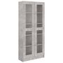 Voir la diapositive 2 : VIDAXL Armoire a vitrine Gris beton 82,5x30,5x185,5 cm Bois ingenierie