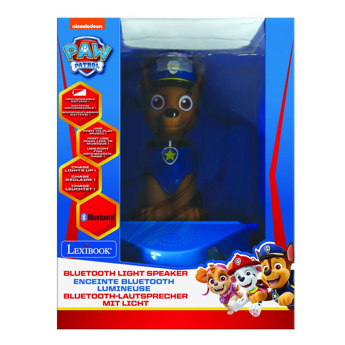 Lexibook Enceinte Bluetooth avec figurine lumineuse de Chase