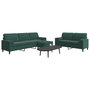 Voir la diapositive 1 : VIDAXL Ensemble de canapes 3 pcs avec coussins et traversins velours
