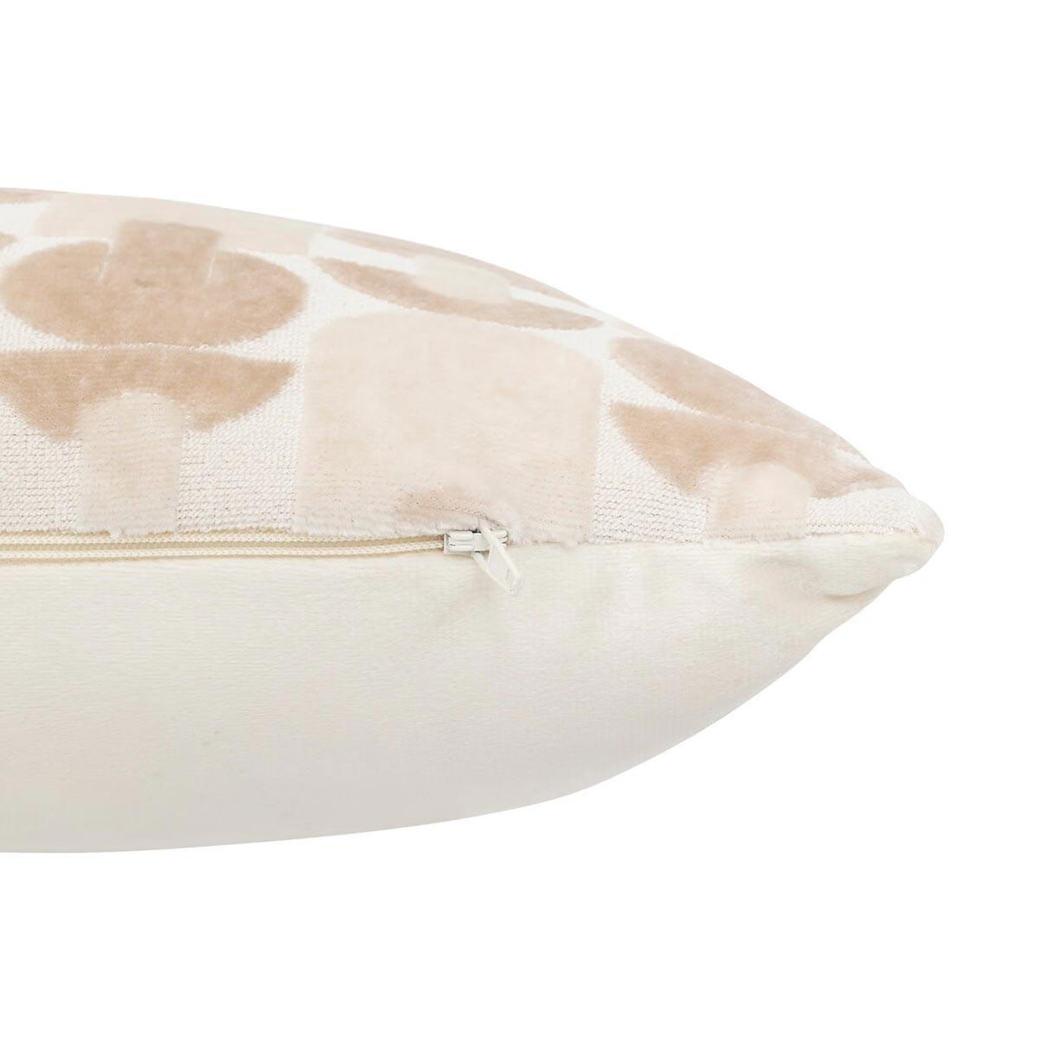 Voir la diapositive 3 : ATMOSPHERA Coussin jacquard en velours  luna  30x50cm beige lin