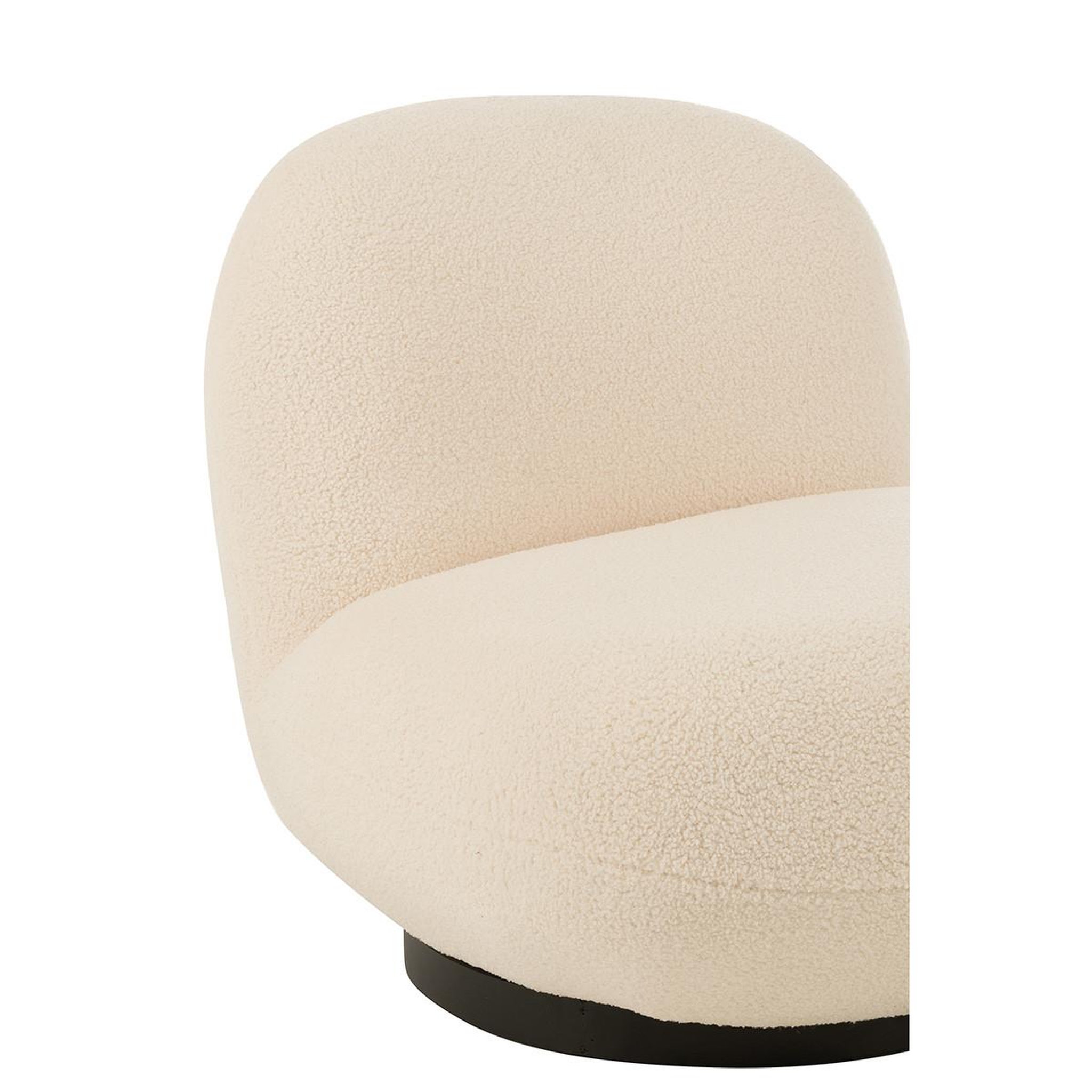 Voir la diapositive 6 : J-LINE Fauteuil lounge  neige  95cm blanc