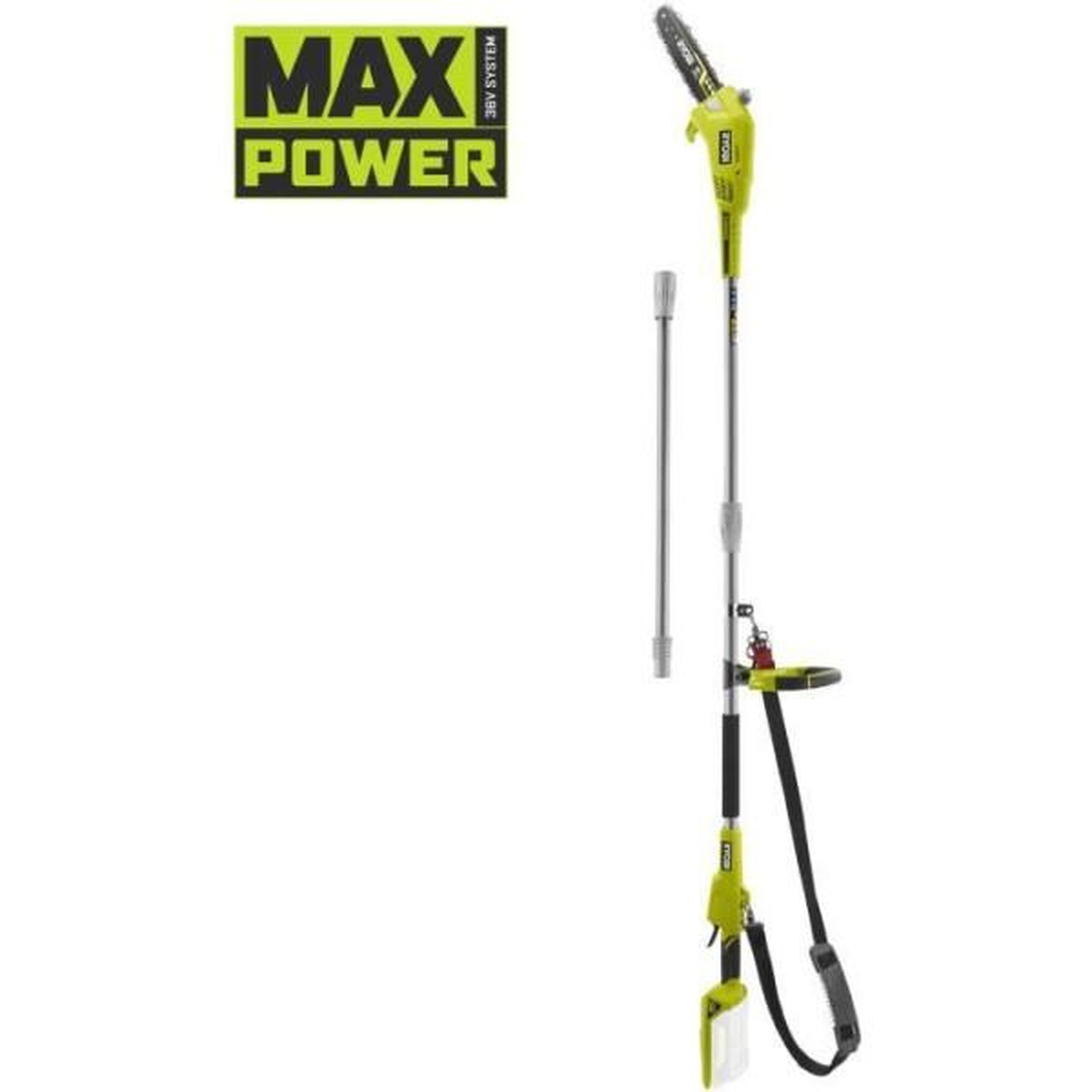 Voir la diapositive 2 : Ryobi RYOBI - Élagueur sur perche 36V MAXPOWER - guide 25 cm - tube télescopique (2,4 - 2,9 m) - sans batterie ni chargeur - RY36PP2