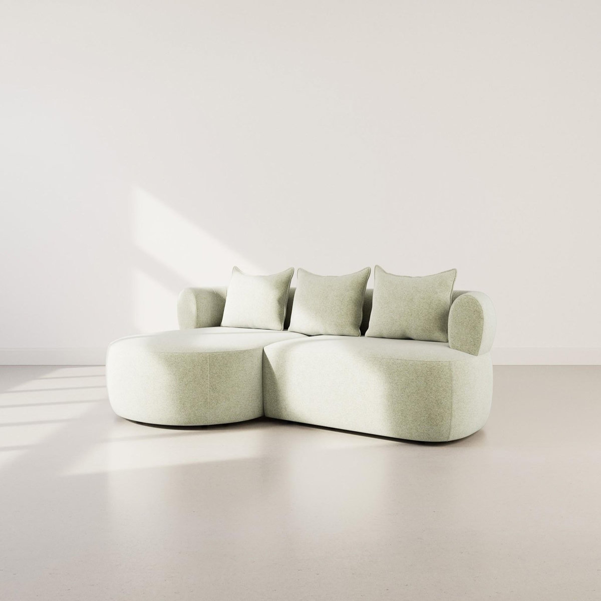 LISA DESIGN Angela - canapé d'angle gauche 4 places en velours texturé