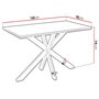 Voir la diapositive 5 : BEST MOBILIER Tom - table à manger - plateau effet bois - pieds en métal - 4 à 6 personnes