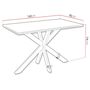 Voir la diapositive 5 : BEST MOBILIER Tom - table à manger - plateau effet bois - pieds en métal - 4 à 6 personnes