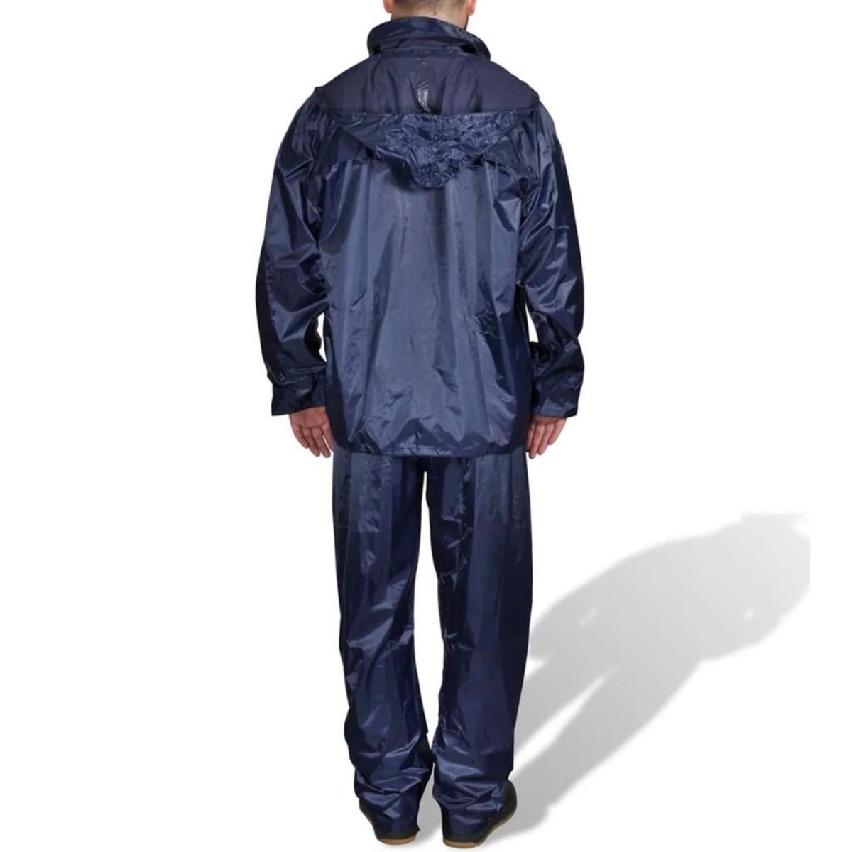 VIDAXL Combinaison de pluie avec capuche 2 pcs Hommes Bleu marine M