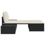 Voir la diapositive 5 : VIDAXL Chaise longue double avec coussins noir resine tressee