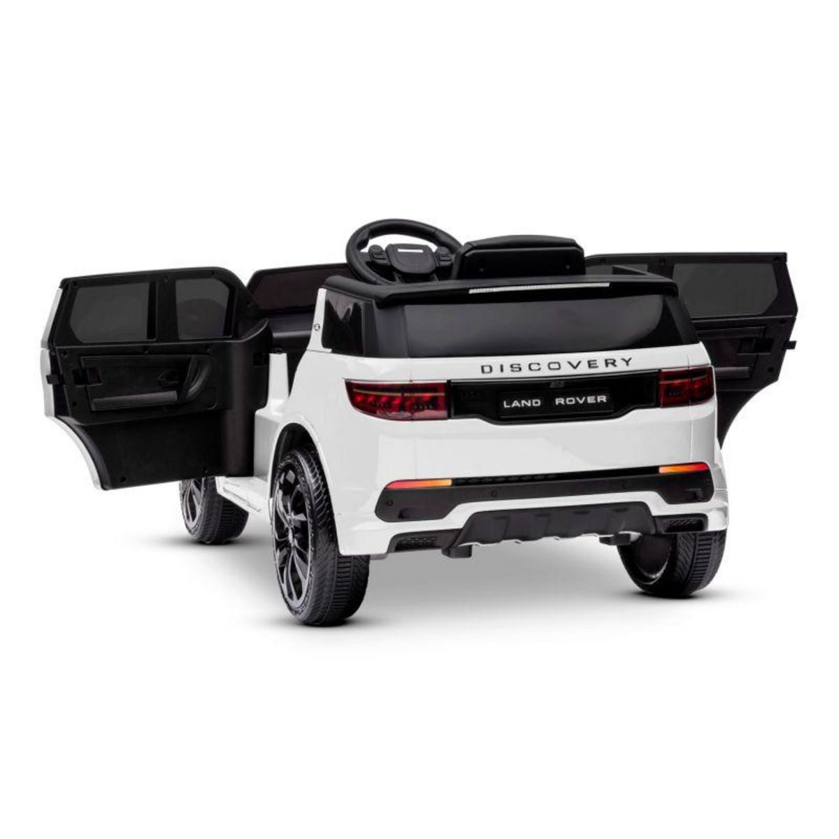PLAY4FUN Voiture électrique SUV pour enfant Land Rover Discovery 2x 25W - marche AV/AR, Phares et Système audio