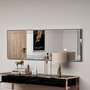Voir la diapositive 2 : Habitat et Jardin Miroir en bois  Buhem  - 40 x 120 cm - Blanc