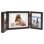 VIDAXL Cadre photo depliable Marron fonce 22x15 cm+2x(10x15 cm)