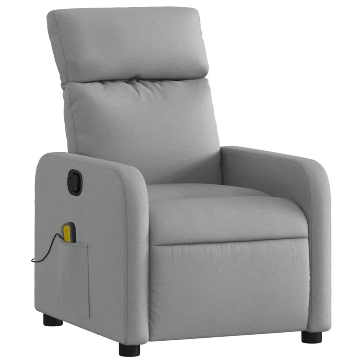 VIDAXL Fauteuil de massage inclinable Gris clair Tissu