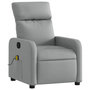 Voir la diapositive 3 : VIDAXL Fauteuil de massage inclinable Gris clair Tissu