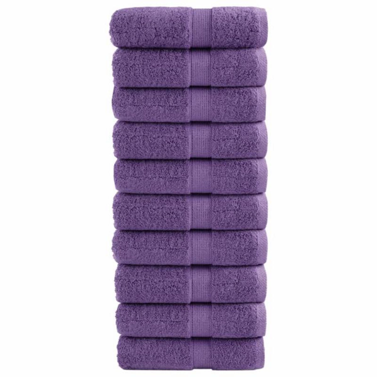 VIDAXL Serviettes d invité de qualité supérieure SOLUND 10 pcs violet