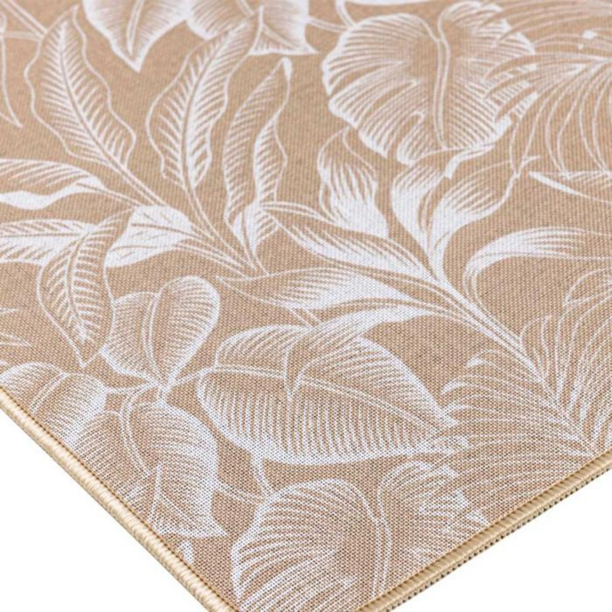 Paris Prix Tapis Déco Imprimé  Stylis  45x75cm Naturel & Blanc