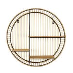 Paris Prix Étagère Murale Ronde Déco  Java  53cm Beige