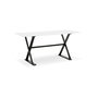 Voir la diapositive 1 : Paris Prix Table Design en Verre  Trinidad  160cm Blanc