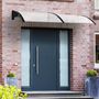 Voir la diapositive 4 : OUTSUNNY Auvent marquise de porte design voûté arrondi dim. 195L x 80l x 23H cm polycarbonate plastique