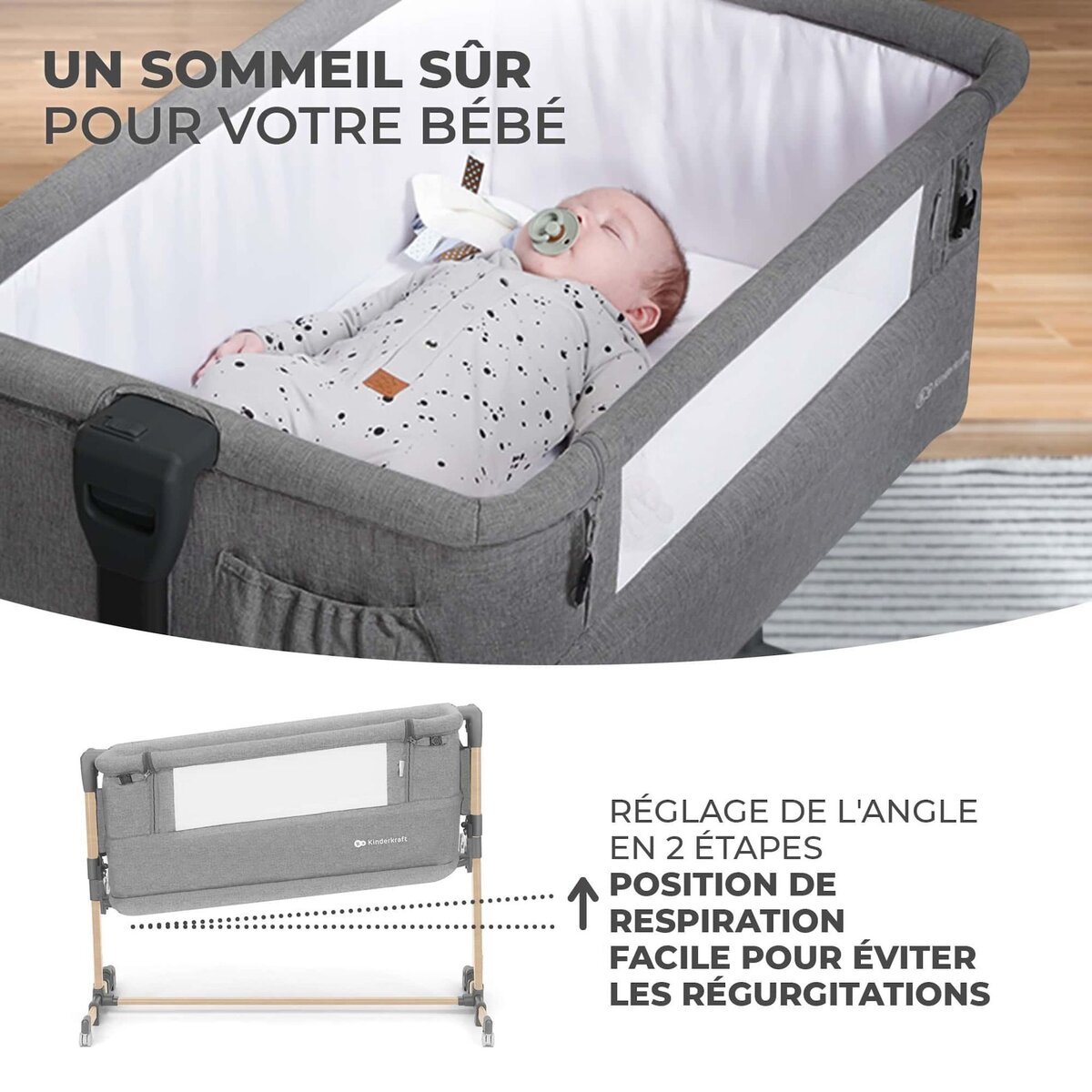 KINDERKRAFT Lit cododo neste bois pratique et confortable