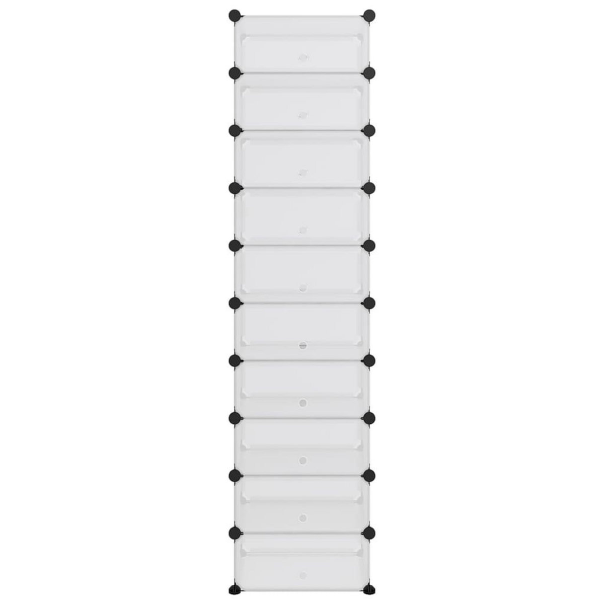 VIDAXL Etagere a chaussures Transparent 44x32x174 cm PP