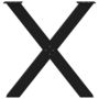 Voir la diapositive 5 : VIDAXL Pieds de table a manger forme de X 3 pcs noir 70x(72-73) cm