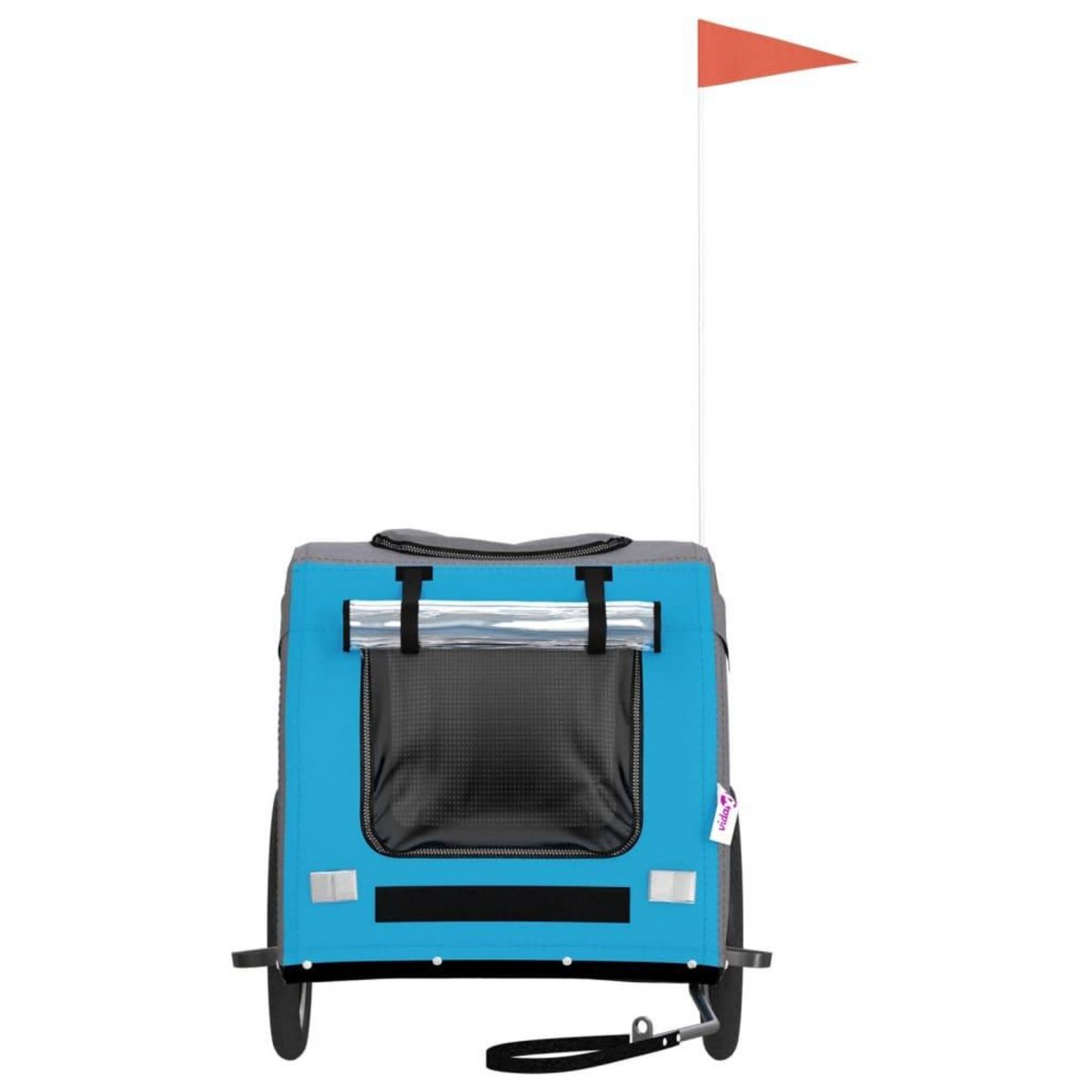 VIDAXL Remorque de velo pour animaux de compagnie bleu et gris