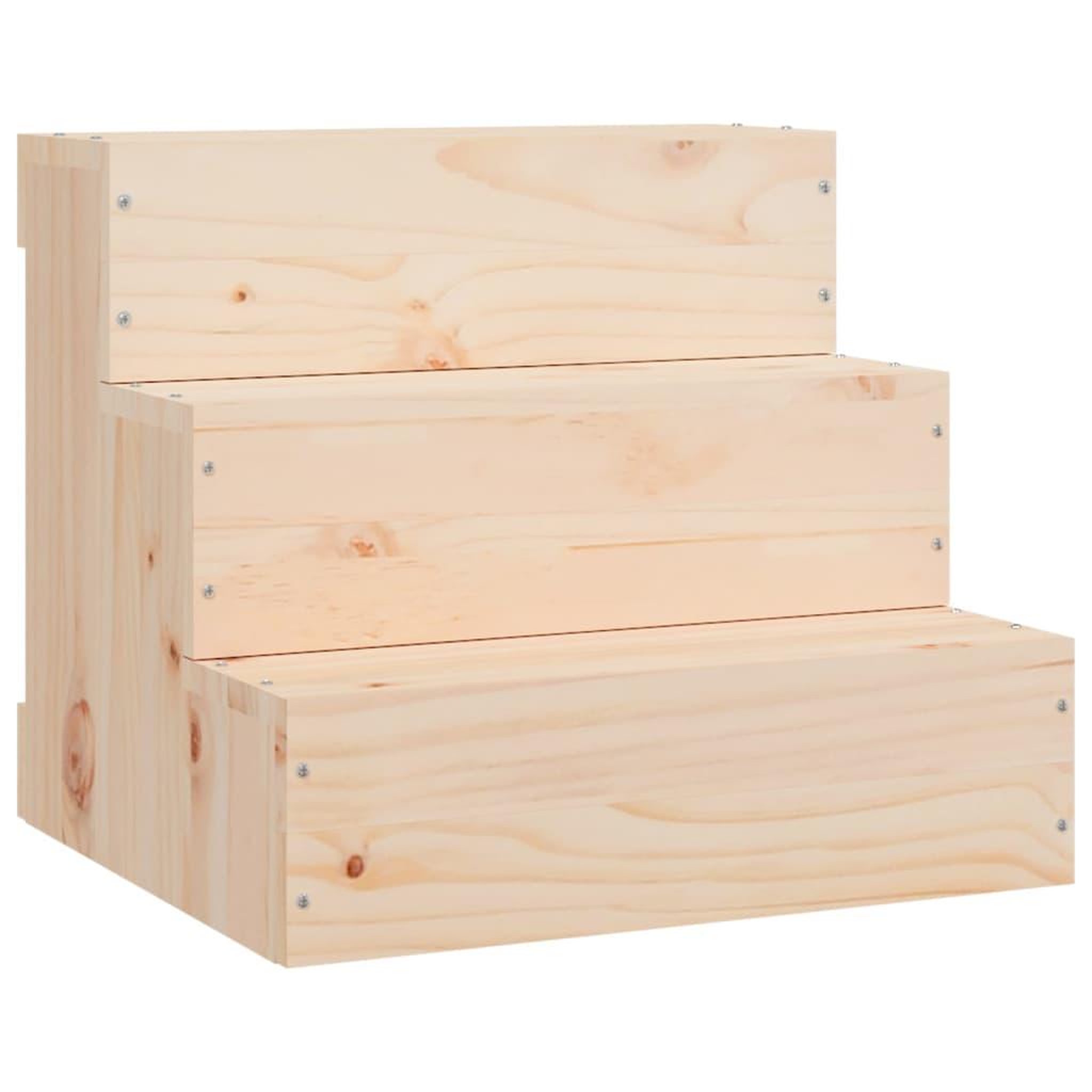 Voir la diapositive 2 : VIDAXL Escalier pour animaux de compagnie 40x37,5x35 cm Bois de pin