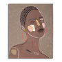 Voir la diapositive 1 : Paris Prix Toile Imprimée Déco  Tribal  80x100cm Marron