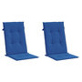 Voir la diapositive 3 : VIDAXL Coussins de chaise de jardin a dossier haut lot de 2 bleu royal
