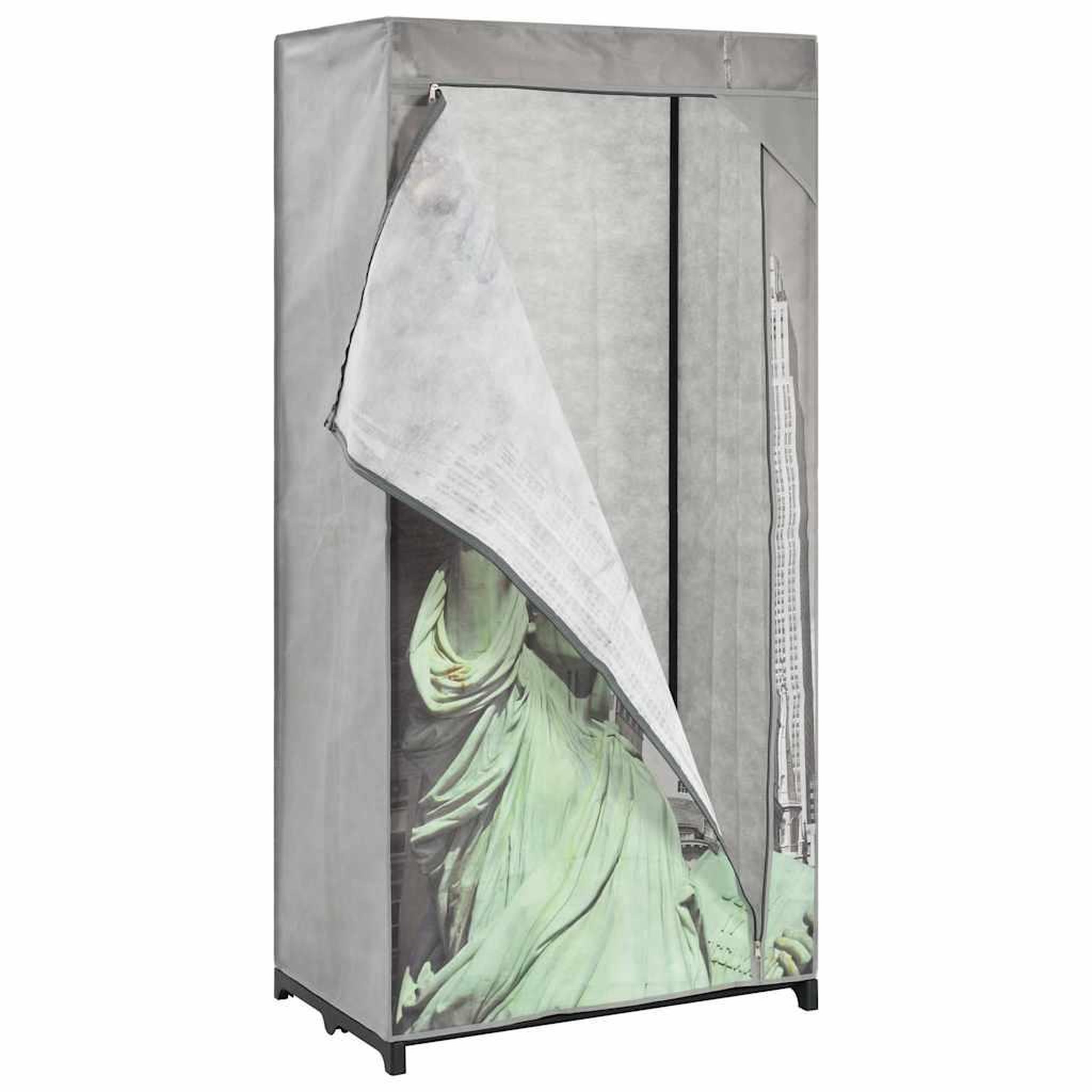 Voir la diapositive 4 : VIDAXL Garde-robe New York 75x45x160 cm Tissu