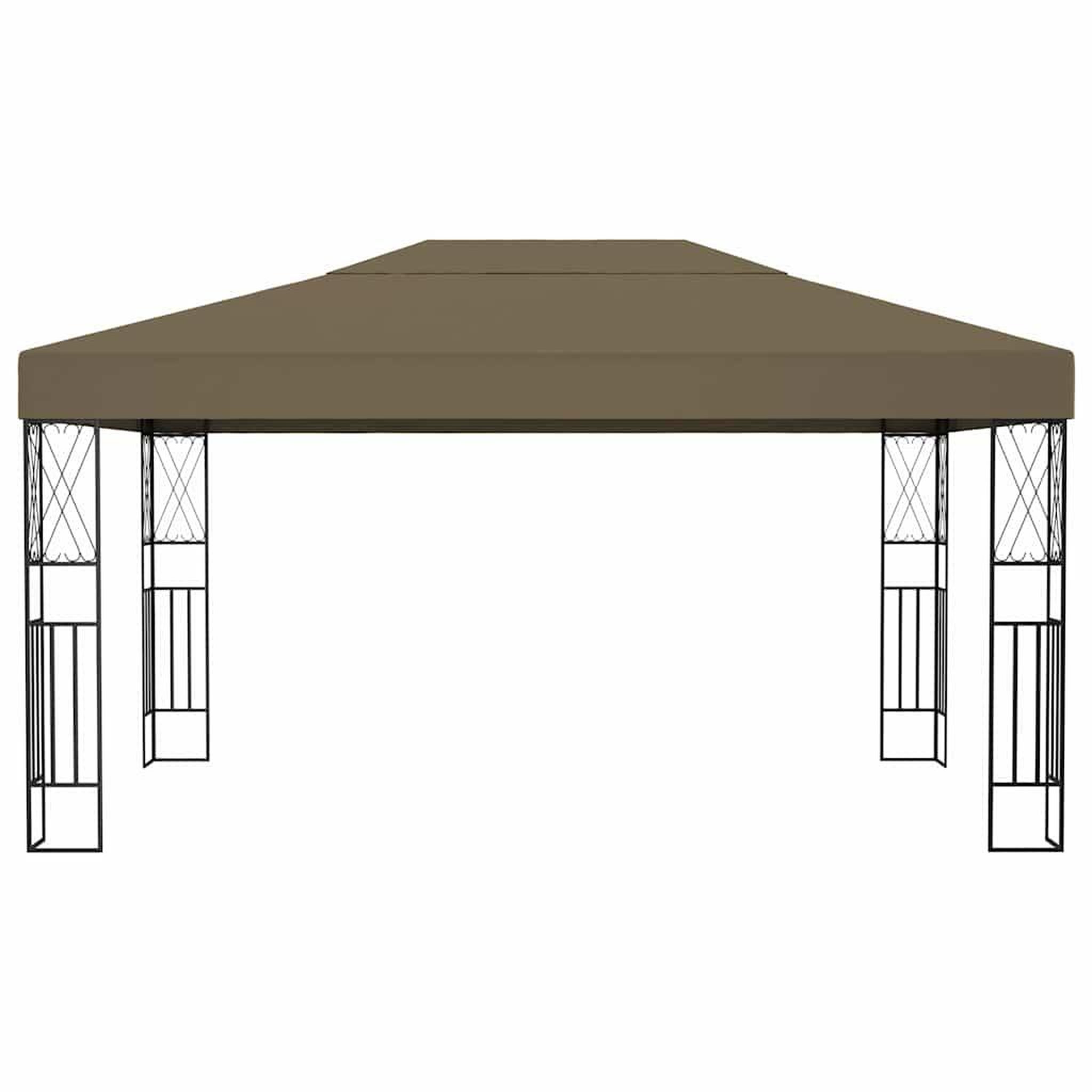 Voir la diapositive 2 : VIDAXL Tonnelle 3x4 m taupe tissu