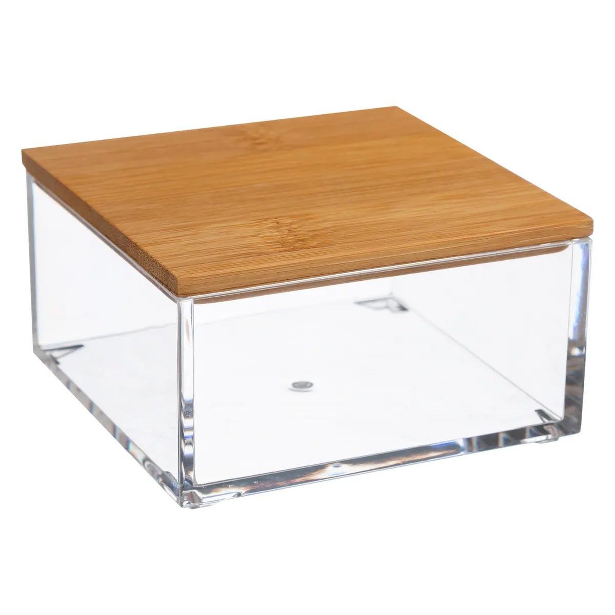 FIVE Boîte de rangement bambou  selena  9cm transparent