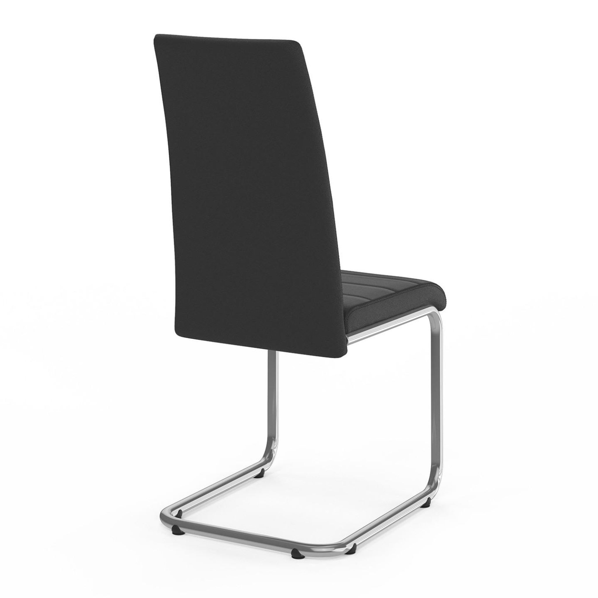 Voir la diapositive 6 : ID MARKET Lot de 4 chaises mia noires pour salle à manger