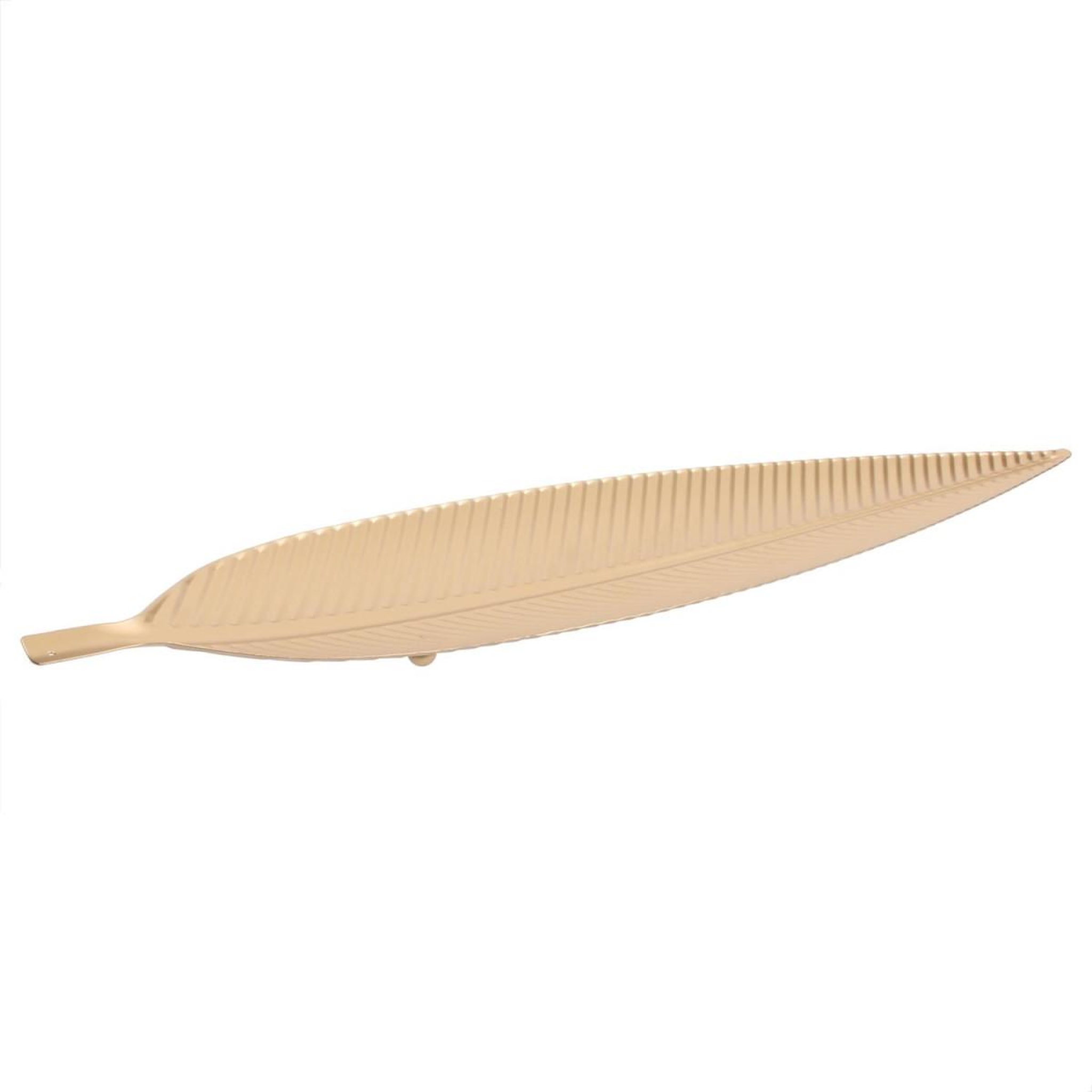 The Home Deco Factory Vide-poche design en métal  feuille  55cm or