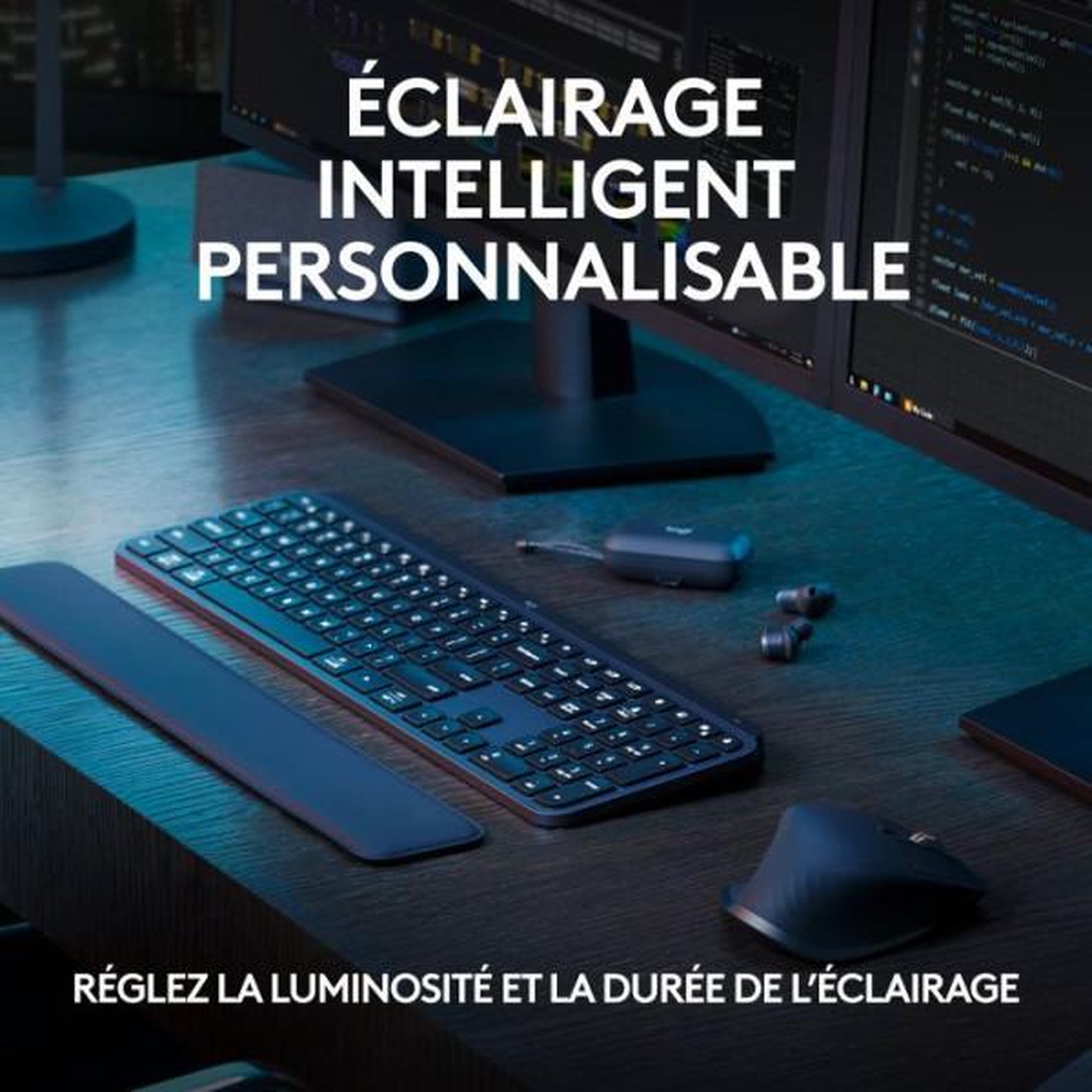 Voir la diapositive 4 : Logitech Clavier sans fil Azerty Logitech MX Keys S Plus Noir