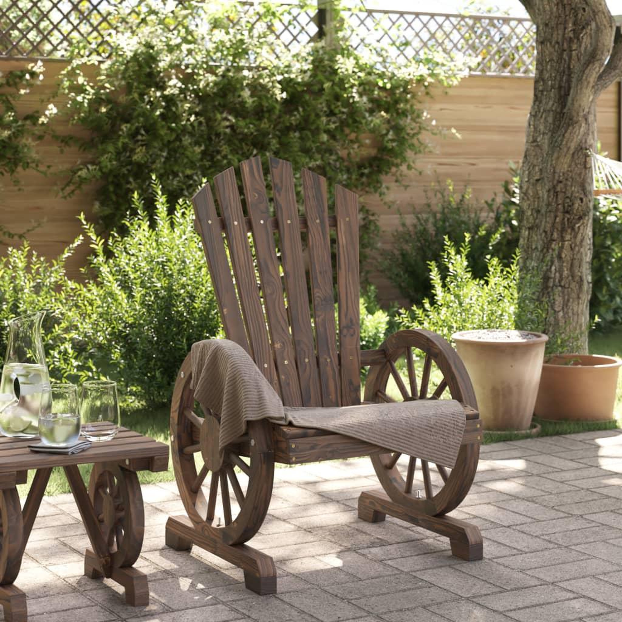 Voir la diapositive 3 : VIDAXL Chaise de jardin Adirondack bois de sapin massif