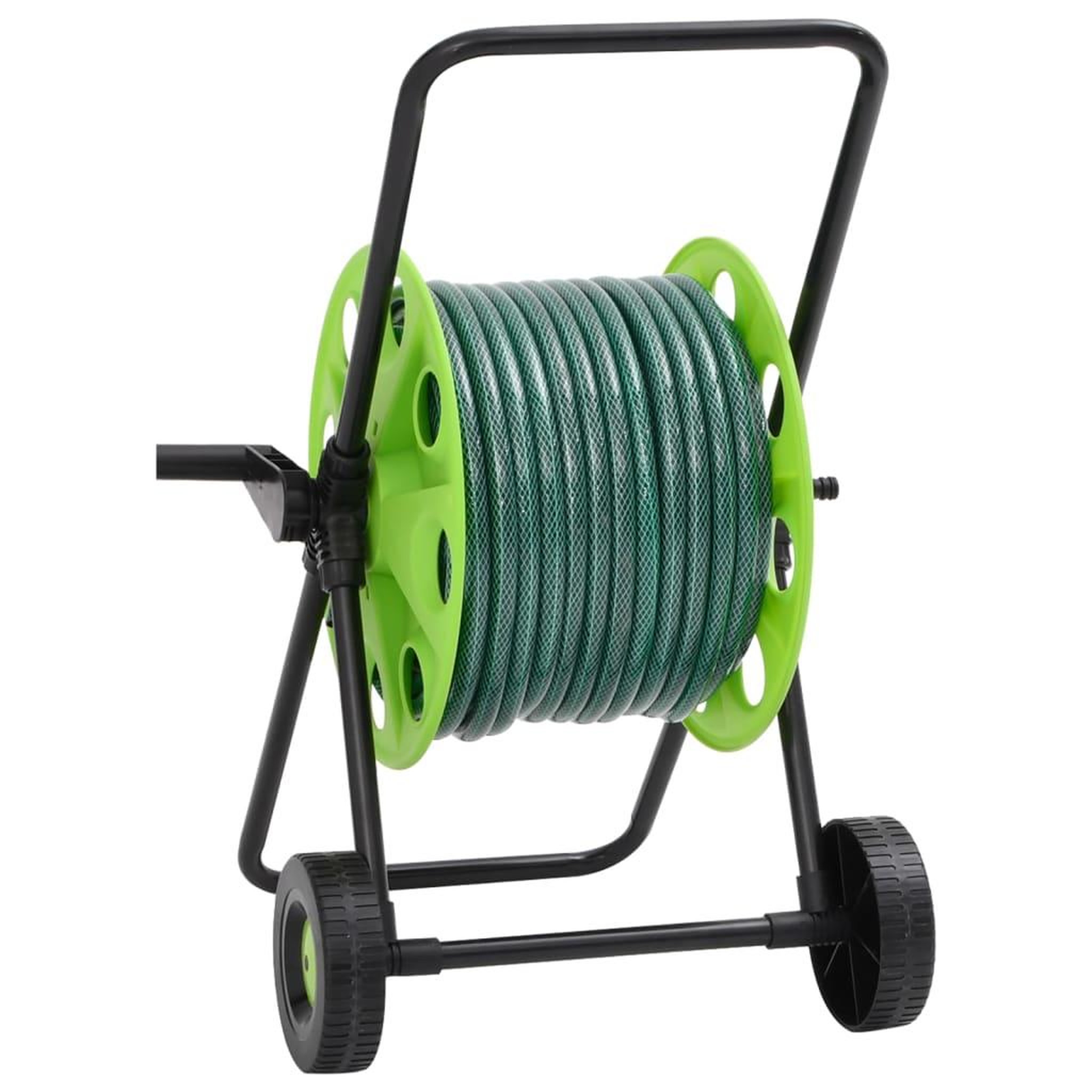 Voir la diapositive 4 : VIDAXL Chariot enrouleur vert avec tuyau de 50 m PVC