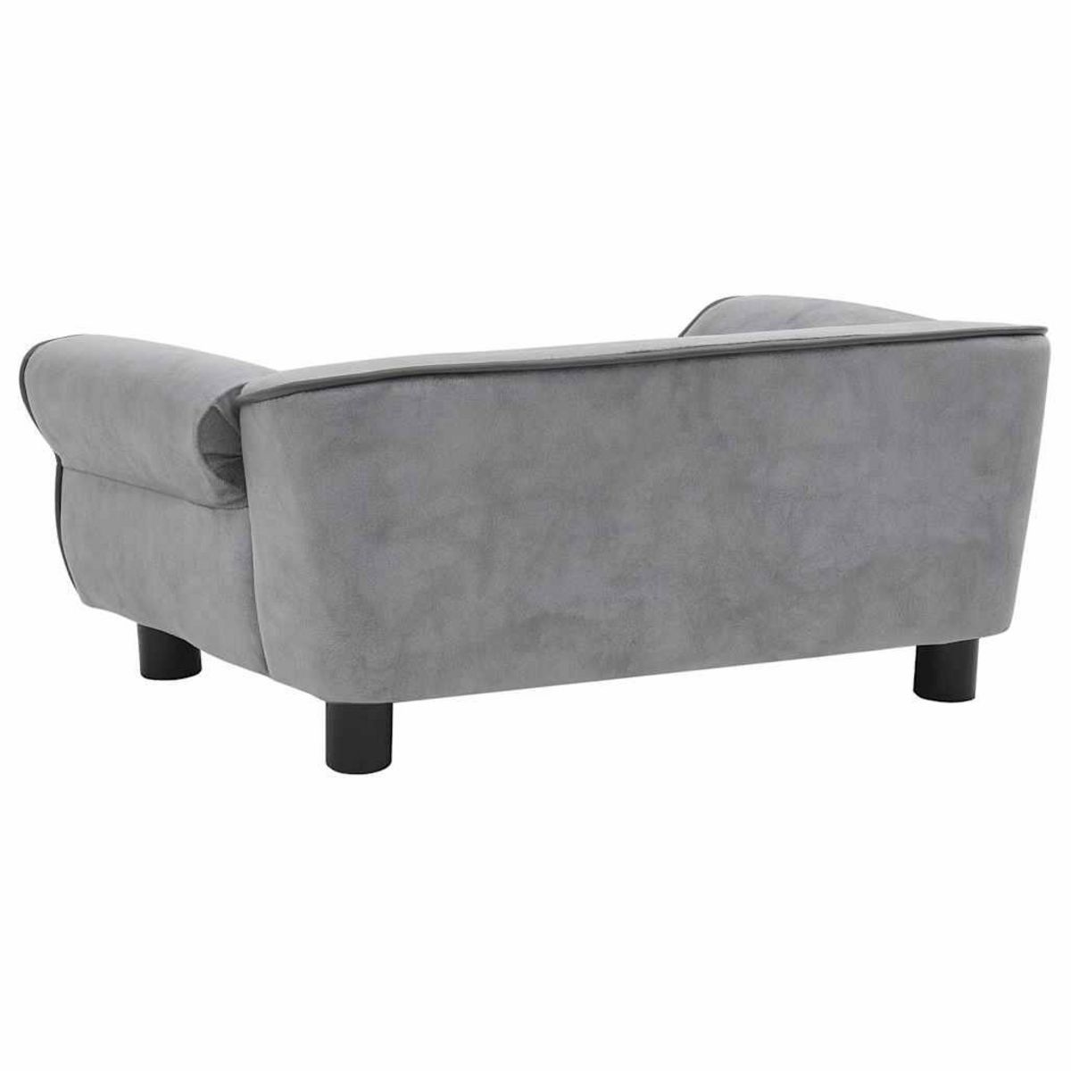 VIDAXL Canape pour chien Gris 72x45x30 cm Peluche