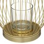 Voir la diapositive 2 : ATMOSPHERA Photophore Design en Métal  Filaire  23cm Or