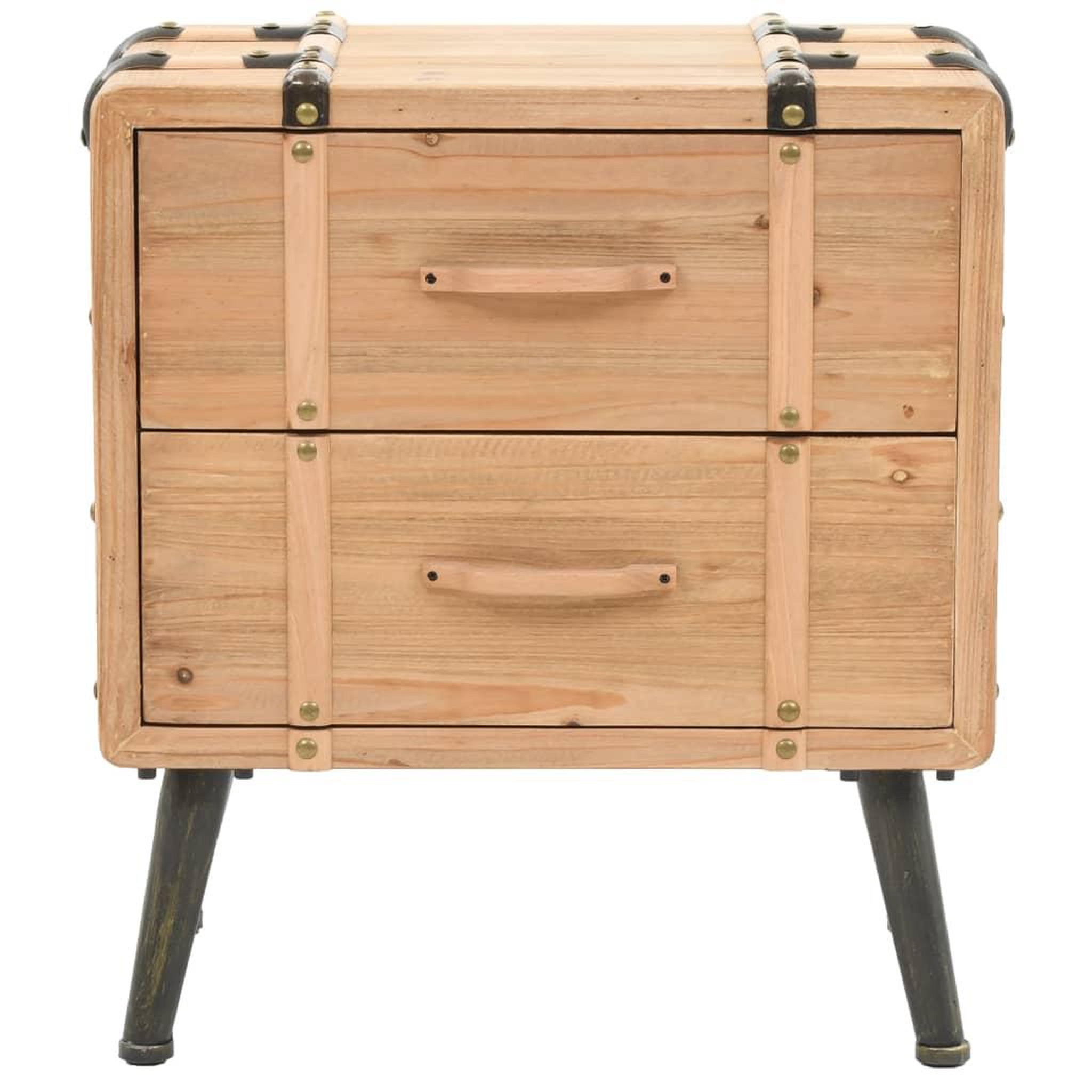 Voir la diapositive 2 : VIDAXL Table de chevet Bois de sapin massif 50 x 35 x 57 cm