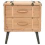 Voir la diapositive 2 : VIDAXL Table de chevet Bois de sapin massif 50 x 35 x 57 cm