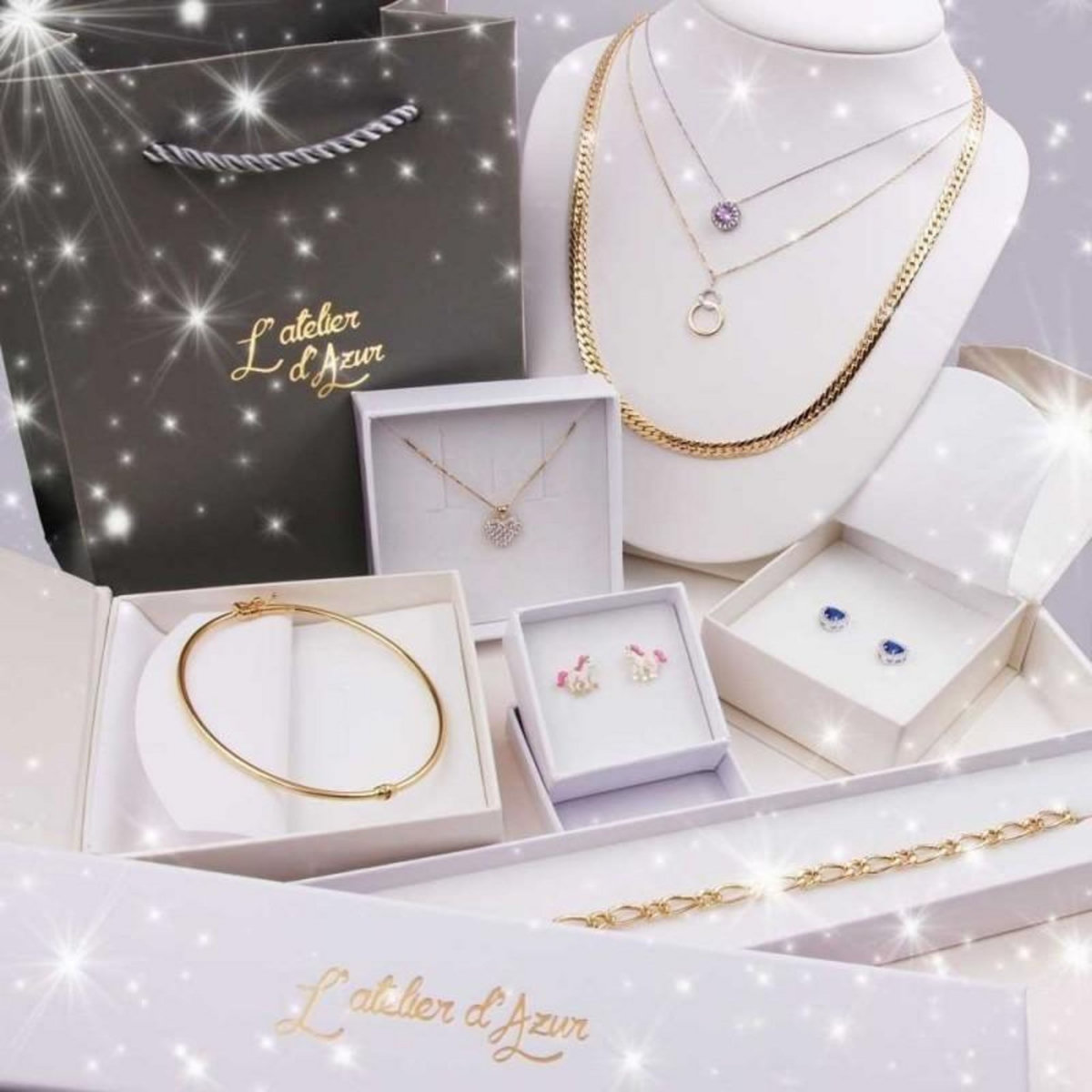 L'ATELIER D'AZUR Collier - Pendentif Ile de la Guadeloupe Or 750/1000 - Chaine Dorée