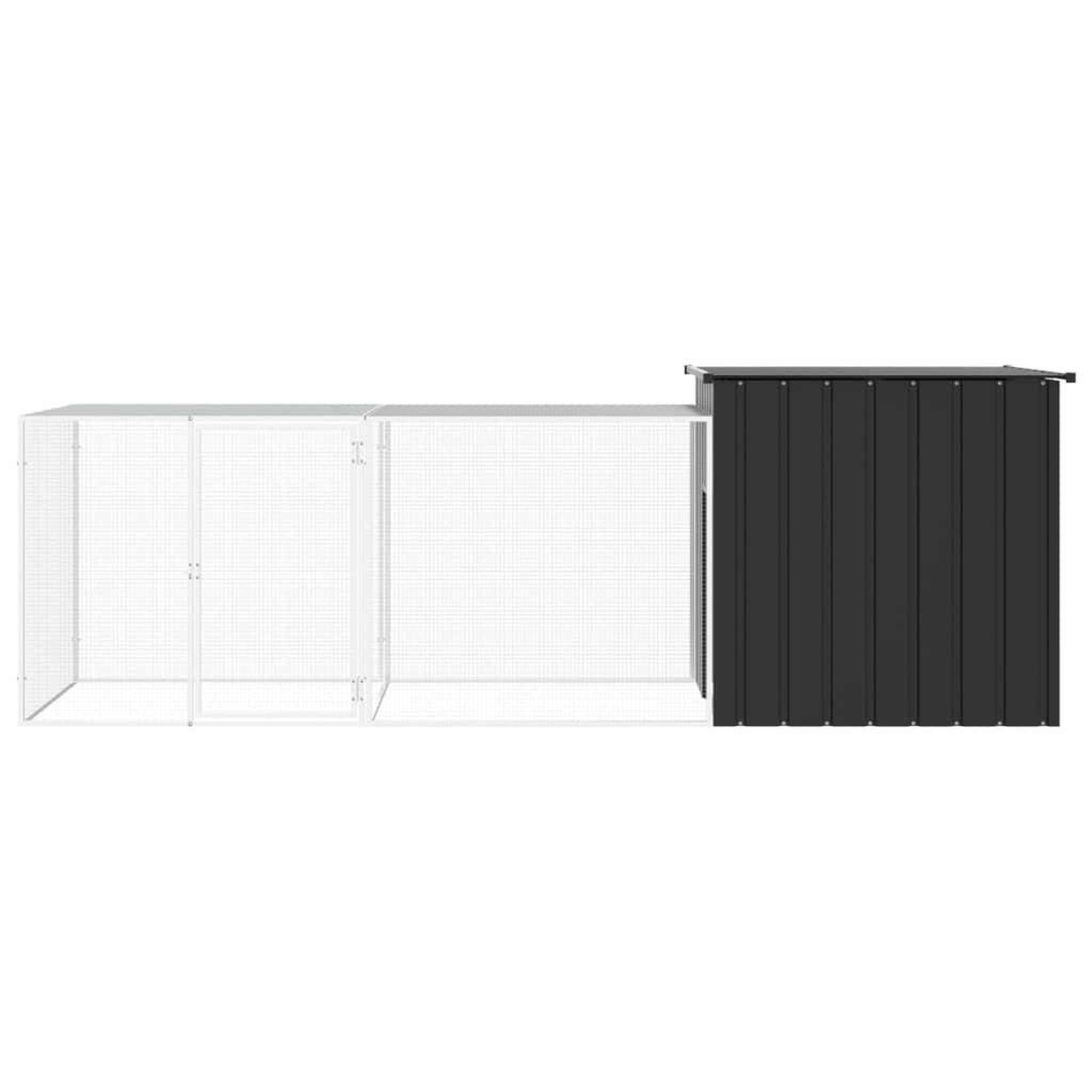 Voir la diapositive 3 : VIDAXL Poulailler Anthracite 300x91x100 cm Acier galvanise