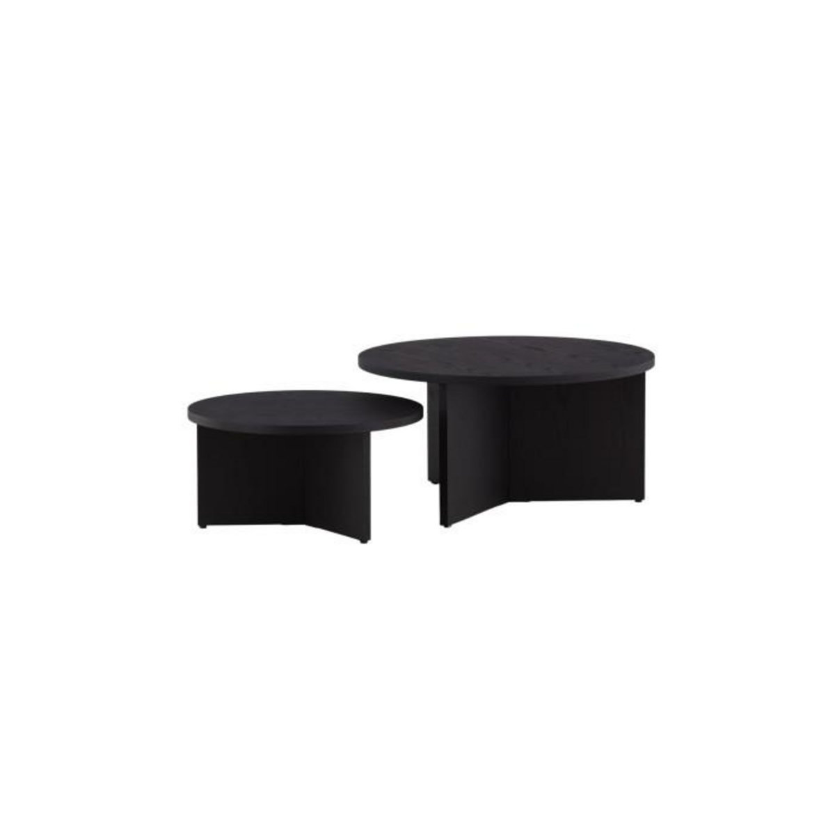 Paris Prix Lot de 2 Tables Basses Design  Salto  85cm Noir