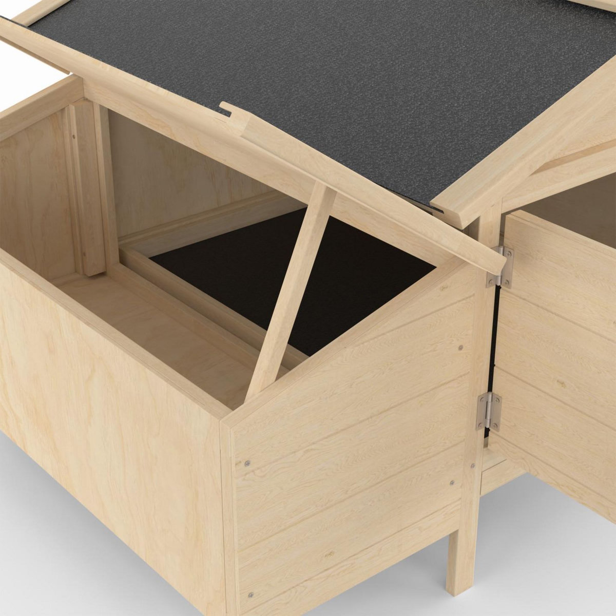 ID MARKET Poulailler sur pilotis XXL avec pondoir en bois, capacité jusqu'à 5 poules