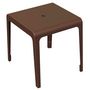 Voir la diapositive 1 : Table de jardin 70x70cm résine marron VALENCIA 