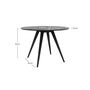 Voir la diapositive 4 : MAISON PAVANE Table ronde 4 personnes en bois de frêne plaqué noir D105 cm-Liwa