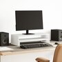 Voir la diapositive 1 : VIDAXL Support de moniteur blanc 54x22x15 cm bois d ingénierie