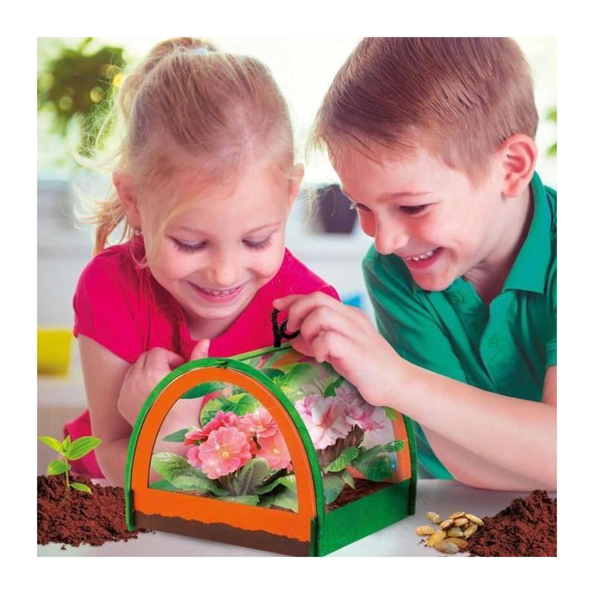 Voir la diapositive 4 : LISCIANI GIOCHI Découverte de la botanique - Kit Scientifique - I'M A GENIUS POCKET - Serre miniature, Expériences botaniques